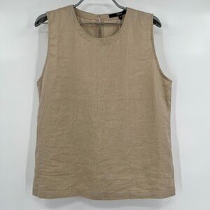 Quince 100% European Linen Tank Driftwood Small - Sleeveless